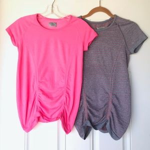 Athleta Fastest Track Bundle Pink Gray Shirt Small